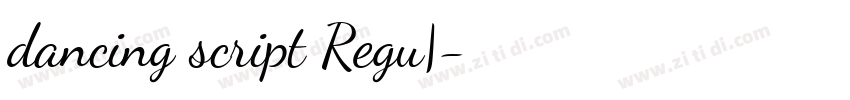 dancing script Regu|字体转换